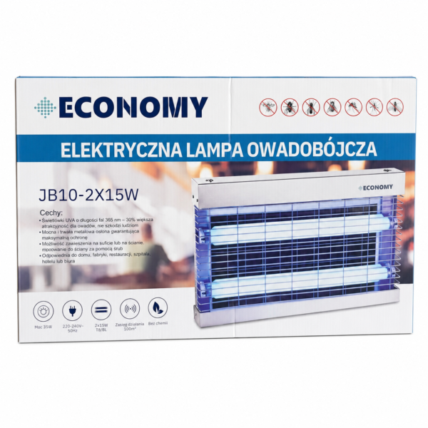 Economy JB10-2×15W – elektryczna lampa owadobójcza