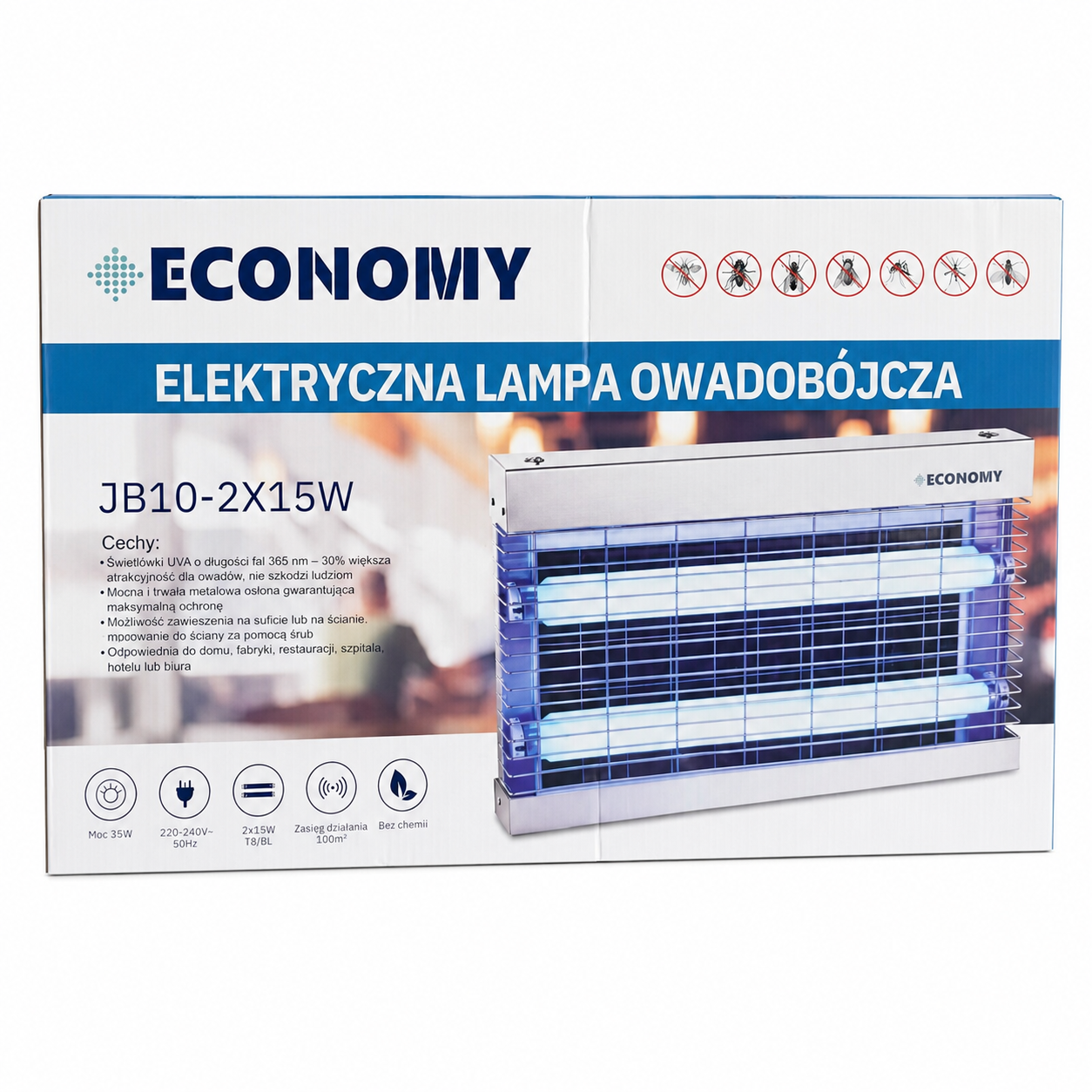 Economy JB10-2×15W Economy JB10-2×15W – elektryczna lampa owadobójcza