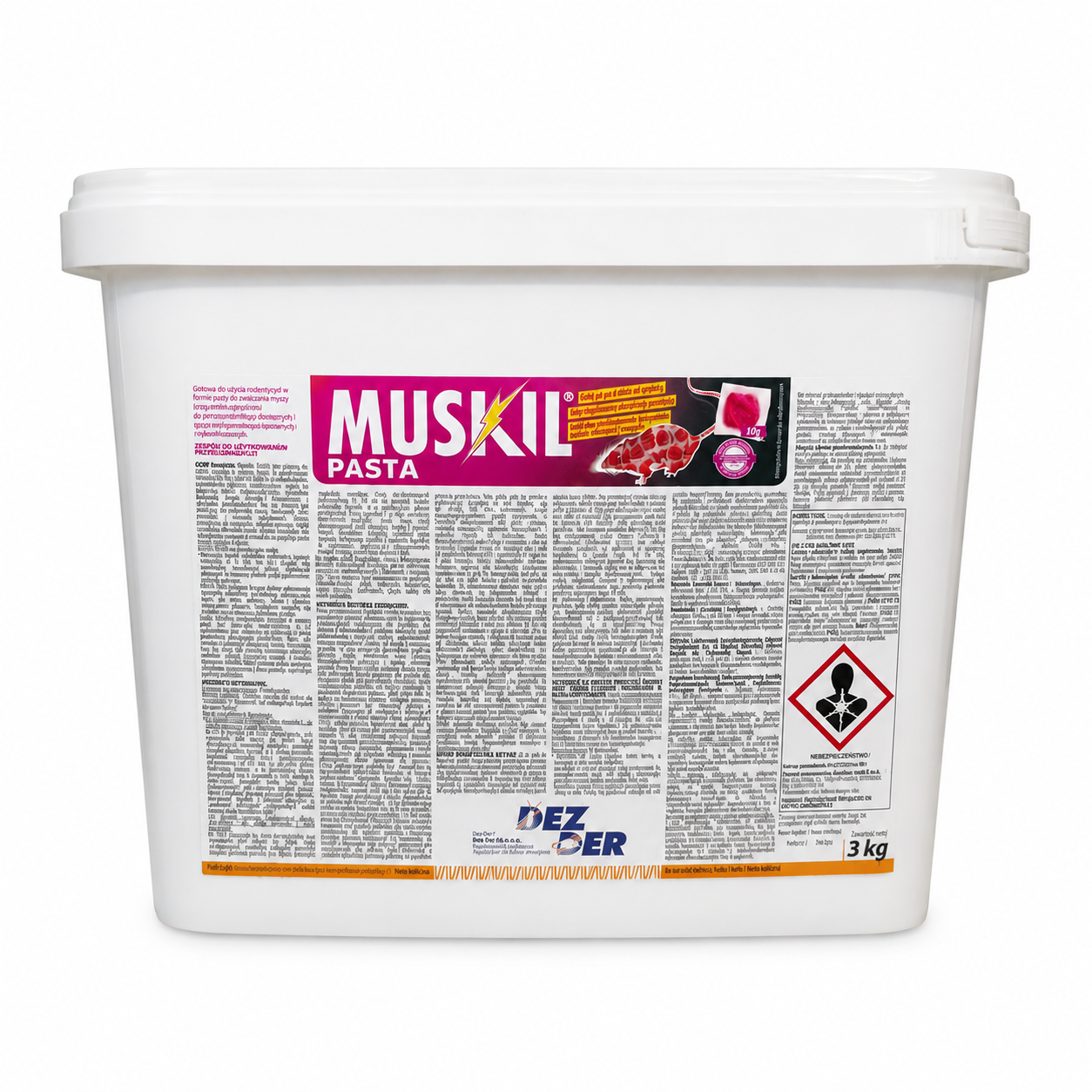 Muskil Pasta 3 kg – zdjęcie produktowe Muskil Pasta 3 kg – trutka na myszy i szczury