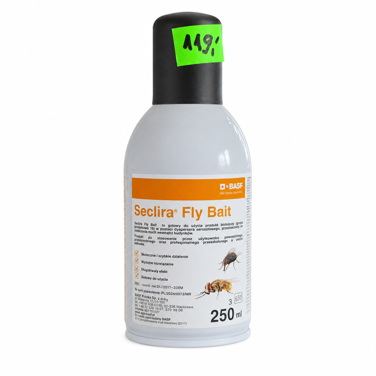 Seclira Fly Bait 250 ml Seclira Fly Bait 250 ml – preparat na muchy na białym tle