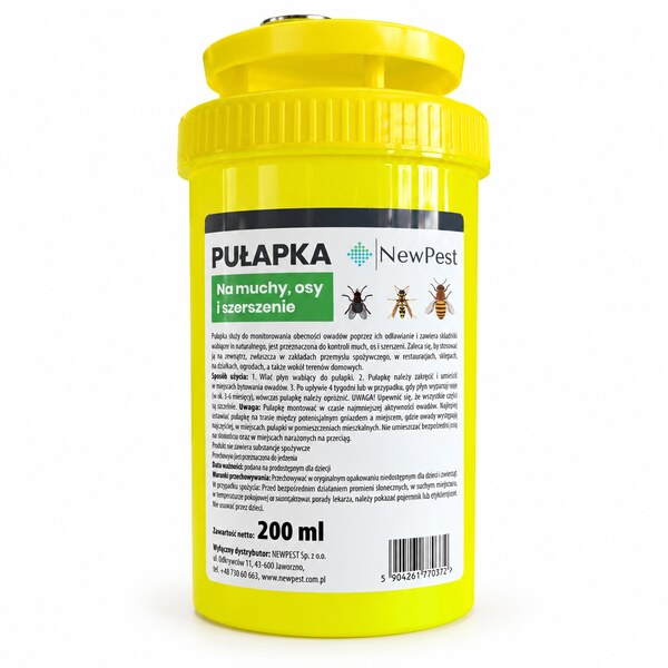 NewPest pułapka na muchy, osy i szerszenie 200 ml z płynem wabiącym